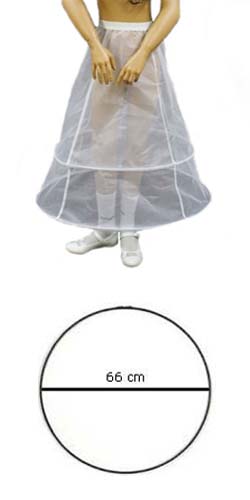 Underskirt with 2 crinoline for children - WHITE (fehér)